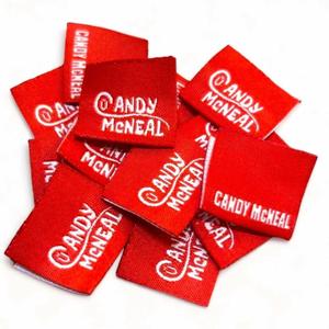 Custom Eco-Friendly Black Woven Clothing Garment Care Labels with One Side Fold and Press Labels for Shirt Jackets - Product Image 2