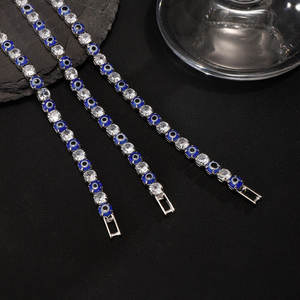 Pulseras de Moda con Baño de Platino y Piedra de Nacimiento Cristiana, Ajustables de Cobre, Lujo Ligero, con Mariposa de Zirconia Microincrustada de Colores - Product Image 2