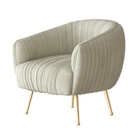 Sofá Individual Moderno de Franela, Diseño Simple y Moderno, Sillón para Apartamento Pequeño, Sofá de Hierro Artístico de Lujo Ligero para Sala de Estar