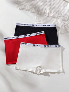 Hochwertige benutzer definierte Multi Farbe 95% Viskose 5% Elasthan Letter Tape Taille Bambus Frauen Boxershorts <span class=keywords><strong>Boxer</strong></span> Brief - Product Image 5