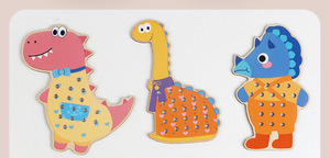 Đồ chơi bảng xâu chuỗi động vật Trò chơi xâu dây giáo dục mầm non Hỗ trợ giảng dạy đính cườm cho trẻ sơ sinh và trẻ em - Product Image 6