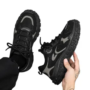 Orijinal tasarım baba ayakkabı dantel-up Mesh nefes tıknaz Sneakers rahat açık erkekler için sportif spor koşu ayakkabıları