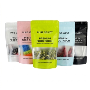 Pochette en plastique transparente à fermeture éclair pour snacks, avec logo personnalisé imprimé - Product Image 1