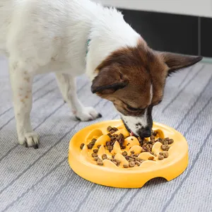 Anti-swallowing slow food for pets feeding plate Feed dog food non-slip puzzle bowl Flatulence Stop slow feeding dog bowl