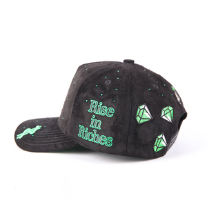 Gorra de Béisbol de Ante con Forro de Satén y Logotipo Personalizado para Hombre, Bordado <span class=keywords><strong>3D</strong></span> de 5 Paneles, Venta al Por Mayor de Fábrica - Product Image 3