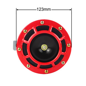 FQT Dual Car Horn 12V Red Cone High Low Tone With <b>Bracket</b> For Vehicle Upgrade - Product Image 4