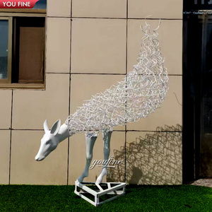 Statua di Cervo in Acciaio Inossidabile per Decorazione in Vendita - Product Image 5