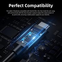Cable de Alimentación CC 3 en 1 para Starlink Mini, Cable para Starlink Satellite V4 Mini Tipo C, Conector de Encendedor de Cigarrillos de 12V y Conector CC Macho