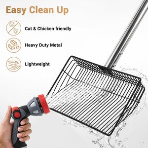 Pelle à fumiers Clucky Plopper Picker pour poulailler, nettoyeur <span class=keywords><strong>de</strong></span> déjections <span class=keywords><strong>de</strong></span> volaille, pelle à fumiers <span class=keywords><strong>de</strong></span> poulet <span class=keywords><strong>de</strong></span> 68 pouces, outil d'élimination des excréments - Product Image 6