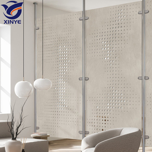 Paredes de cortina de corte láser de acero sin óxido personalizable, Partición de pantalla de asiento de bloque móvil para oficina, Hotel, entrada de Villa - Product Image 6