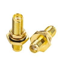 Adaptador SMA Hembra a SMA Hembra para Montaje en Panel, Conector Coaxial RF, Impermeable IP67, 50 Ohmios