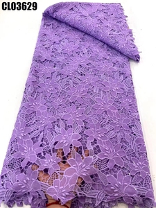 Encaje Soluble en agua suave de alta calidad, el más nuevo cordón grande de encaje Aso Ebi, tela elegante y cómoda para mujeres nigerianas - Product Image 3