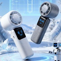 Nouveau ventilateur de refroidissement portable AFY 2026 tendance avec moteur sans balais, affichage numérique IA et compresse froide pliable