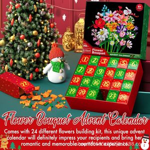 Flower Bouquet Building Blocks Advent Calendar 2450 Pcs 6+ Ages DIY Assembly Toy For Kids - Product Image 4