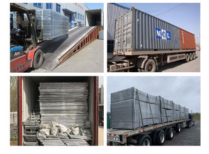 Mỹ 6x 12ft Chuỗi liên kết tạm thời xây dựng hàng rào Bảng điều chỉnh nhà máy bán hàng trực tiếp 3D mô hình bao gồm - Product Image 5