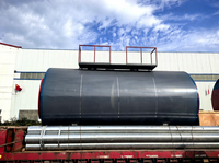 Chaudière à eau chaude industrielle à tubes de fumée horizontale bi-carburant atmosphérique/pressurisée certifiée ASME, 2,1 MW, rendement thermique de 92 %