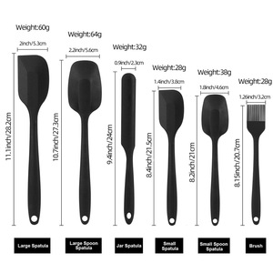 Bộ BPA-free không dính <span class=keywords><strong>Silicone</strong></span> spatulas nhà bếp <span class=keywords><strong>scraper</strong></span> spatulas nấu nướng bánh ngọt công cụ mới cao su Spatula thiết kế trộn - Product Image 3