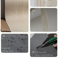 Intérieur Extérieur MCM Travertin Dalle de pierre tendre Argile Carrelage mural Matériau de revêtement Panneau mural en pierre flexible pour décoration murale