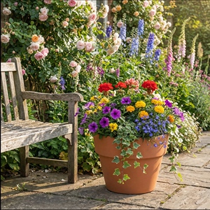 وعاء من الطين الفخاري مع فتحة تصريف، بدون طلاء، صديق للبيئة ومتين للاستخدام المنزلي والحدائق الداخلية والخارجية - Product Image 5