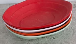 Green, Orange, White, Red