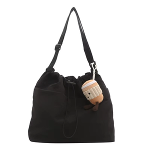 Bolso de cubo con cordón de gran capacidad, bandolera impermeable personalizada, bolso de hombro informal de nailon para mujer - Product Image 2