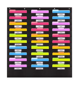 Organizador de carpetas para colgar en la pared, organizador colgante para revistas, organizador de almacenamiento con 30 bolsillos, 3 filas - Product Image 1