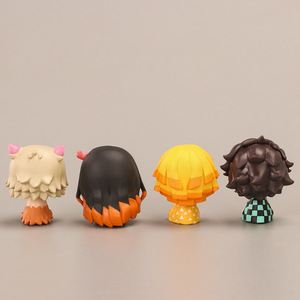 Figurine d'<span class=keywords><strong>action</strong></span> en PVC mignonne de 4,5 cm, 4 designs en un seul ensemble, pour les fans de l'anime Kamado Tanjirou, en cadeau - Product Image 2