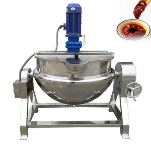 Original High Quality Syrup,Meat,Sugar,Sauce/honey Electric Steam Heating Double Jacket Kettle Cooking Pot With Agitator