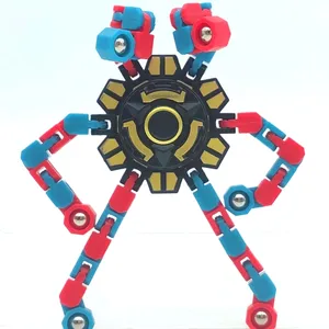 Juguetes de bloques de construcción para niños, Robot de juguete con cadena Transformable, juguete giratorio con diapasón mecánico, el más vendido en Amazon