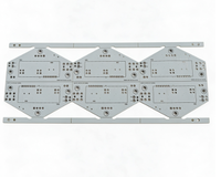 Circuit imprimé FR4 double face, circuit imprimé à masque de soudure blanc, panneau de circuit imprimé de forme irrégulière pour le contrôle industriel