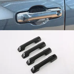 Auto Black LHD Door Handle Insert Cover Car Body Kit Upgrade Accessories For 2022 Toyota Tundra