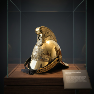 Casco de Bombero NSW Hecho a Mano, Chapado en Oro, con Letras Grabadas, Correa de Barbilla con Cadena, Estilo Antiguo, Arte para Acción de Gracias y Halloween - Product Image 3