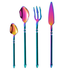 304 Stainless Steel Western Cutlery <b>Set</b> 4 Pieces Dishwasher Safe For Catering - Product Image 5