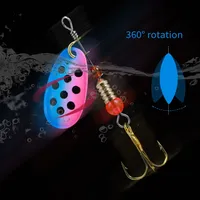 LUSHAZER 10pcs 20pcs Metal Spoon Spinner Blade Fishing Lure Kit 60mm 3.2g Freshwater Fishing Bait Set for Bass Trout Pike