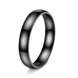 Anéis Minimalistas Polidos de 4mm com Bola Interna e Externa, Presente Popular Coreano e Japonês para Casais, Joias para Uso Diário e Dia dos Namorados, Venda a Granel - Product Image 6