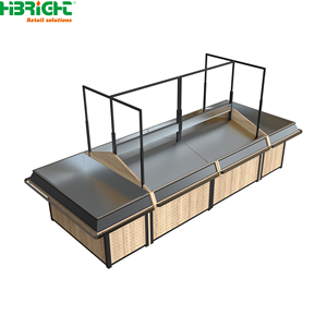 Estantería Metálica de Doble Cara con 3 Niveles para Supermercado, Estante de Exhibición para Tienda de Comestibles, Mueble de Tienda Minorista Independiente - Product Image 2