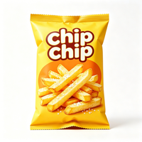 Sachet personnalisé en aluminium de qualité alimentaire avec fermeture thermoscellable pour emballage de snacks soufflés, pop-corn et croustilles