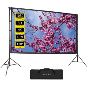 Pantalla de Proyección 3D 16:9 con Soporte Resistente al Viento para Cine al Aire Libre - Product Image 1