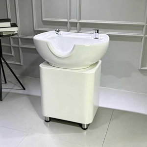 Lavacabezas de Cerámica Negra para Salón de Belleza, Unidad de Lavado de Cabello, Lavabo Moderno para Baño - Product Image 2