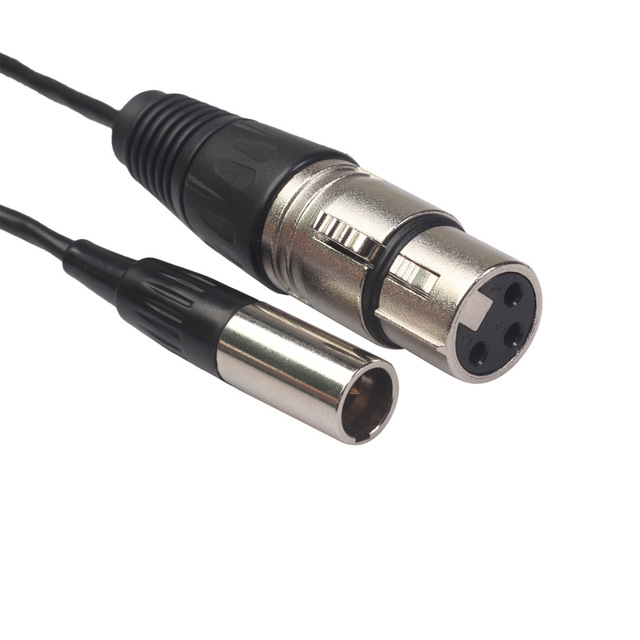 All-copper mini XLR 3-pin male to XLR female camera microphone adapter cable for single-lens reflex cameras