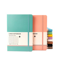 Individuell Bedrucktes A5 Hardcover Notizbuch mit Punktraster & Linien, 100g/m² Papier, Blanko, mit Gummiband und Tasche, Geringe Mindestbestellmenge