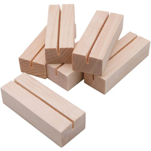Porta Tarjetas de Visita Personalizado de Madera de Haya y Roble Pulido, Rectangular, para Mostrar Fotos, para Bodas, Fiestas y Cumpleaños - Product Image 3
