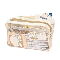 Sac à stylo transparent Instagram grande capacité nouvelle haute apparence fille élèves du primaire