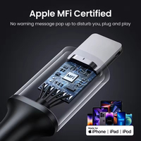Cable USB C a iOS de Carga Rápida UGREEN con Certificación MFi, Cable de Datos de 8 Pines a Tipo C para iPhone 15 14 13 12