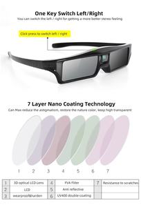 Lunettes de <span class=keywords><strong>Vision</strong></span> <span class=keywords><strong>3D</strong></span> IR pour ordinateur pour <span class=keywords><strong>Nvidia</strong></span> <span class=keywords><strong>3D</strong></span> <span class=keywords><strong>Vision</strong></span> 120hz écran LCD 5 heures d'utilisation batterie lunettes <span class=keywords><strong>3D</strong></span> prise en charge Linux - Product Image 5