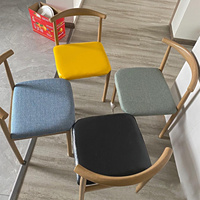 Style nordique moderne Simple salle à manger chaise fer corne Imitation bois massif dossier tabouret pour la maison chambre hôtel Restaurant utilisation