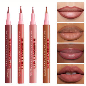 Delineador de labios marrón oscuro mate suave de alto pigmento, 24 horas de larga duración, resistente al agua, Etiqueta Privada, lápiz Marrón mate, delineador de labios vegano - Product Image 4