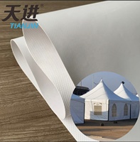 Bâche de tente en PVC tissé enduit 850 GSM, prête à l'emploi, imperméable, ignifuge, anti-UV, robuste, pour événements extérieurs temporaires