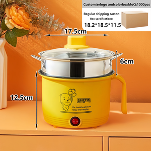 Olla Eléctrica de Una Pieza, Gruesa, con Control de Temperatura Ajustable, Vidrio Templado, Capacidad de 1.8L, Mini Cocina Eléctrica Doméstica - Product Image 4