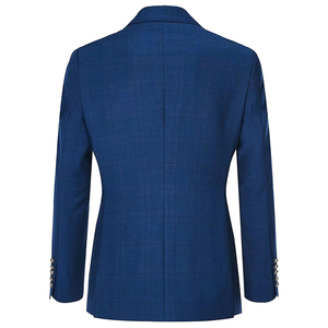Personalizzazione avanzata <span class=keywords><strong>blu</strong></span> <span class=keywords><strong>doppiopetto</strong></span> 3 pezzi abiti da uomo Business Wedding & blazer - Product Image 3